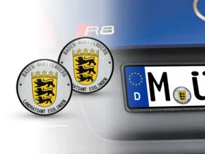 TUV Plakette Landratsamt Esslingen Nummernschild Plakette
